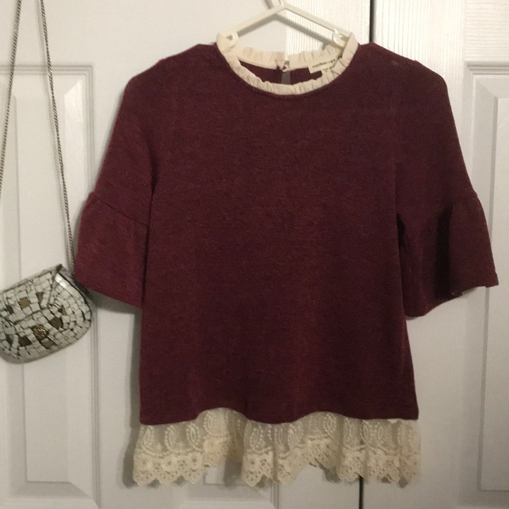 NWOT Beautiful bell-sleeve top for girls .